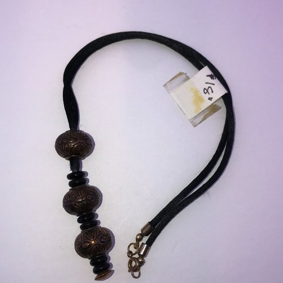 17 1/2" Brown Satin Cord Necklace - Picture 6 of 7